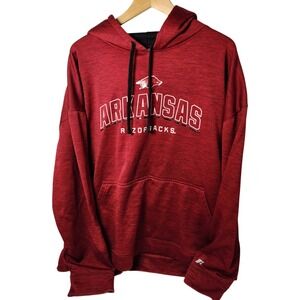 Russell Arkansas Razorbacks Pullover Hoodie Red Heathered‎ 2XL